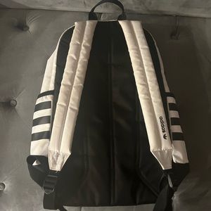 Addidas black and white back pack